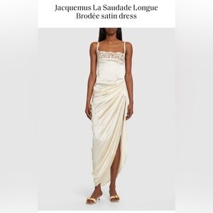 Jacquemus - 
Longue Brodée satin dress